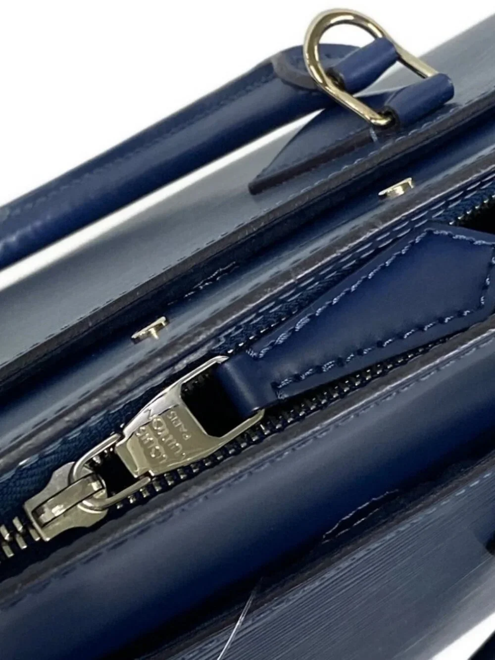 LOUIS VUITTON Soufflot MM M94375 Indigo Blue Epi AA2146 Handbag